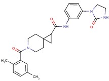 6-(2,5-dimethylbenzoyl)-N-[3-(2-oxo-1-imidazolidinyl)phenyl]-6-azaspiro[2.5]octane-1-carboxamide