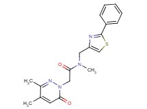 2-(3,4-dimethyl-6-oxo-1(6H)-pyridazinyl)-N-methyl-N-[(2-phenyl-1,3-thiazol-4-yl)methyl]acetamide