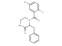 3-benzyl-4-(5-chloro-2-fluorobenzoyl)-2-piperazinone