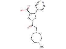 (3S*,4R*)-1-[(4-methyl-1,4-diazepan-1-yl)acetyl]-4-(4-pyridinyl)-3-pyrrolidinecarboxylic acid