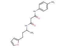 N-[3-(2-furyl)-1-methylpropyl]-N'-(4-methylphenyl)malonamide