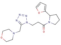 4-[(1-{3-[2-(2-furyl)pyrrolidin-1-yl]-3-oxopropyl}-1H-tetrazol-5-yl)methyl]morpholine