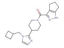 3-({4-[1-(cyclobutylmethyl)-1H-imidazol-2-yl]-1-piperidinyl}carbonyl)-1,4,5,6-tetrahydrocyclopenta[c]pyrazole