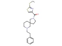 2-{[2-(methylthio)-1,3-thiazol-4-yl]carbonyl}-7-(2-phenylethyl)-2,7-diazaspiro[4.5]decane