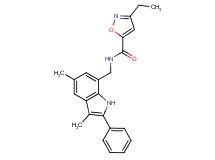 N-[(3,5-dimethyl-2-phenyl-1H-indol-7-yl)methyl]-3-ethylisoxazole-5-carboxamide
