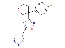 3-[3-(4-fluorophenyl)tetrahydro-3-furanyl]-5-(1H-pyrazol-4-yl)-1,2,4-oxadiazole