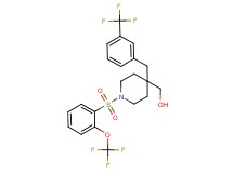 {1-{[2-(trifluoromethoxy)phenyl]sulfonyl}-4-[3-(trifluoromethyl)benzyl]-4-piperidinyl}methanol