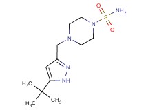 4-[(5-tert-butyl-1H-pyrazol-3-yl)methyl]piperazine-1-sulfonamide