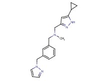 1-(5-cyclopropyl-1H-pyrazol-3-yl)-N-methyl-N-[3-(1H-pyrazol-1-ylmethyl)benzyl]methanamine