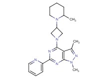 1,3-dimethyl-4-[3-(2-methyl-1-piperidinyl)-1-azetidinyl]-6-(2-pyridinyl)-1H-pyrazolo[3,4-d]pyrimidine