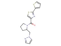4-{[2-(1H-pyrazol-1-ylmethyl)-1-pyrrolidinyl]carbonyl}-2-(2-thienyl)-1,3-thiazole