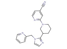 2-{3-[1-(2-pyridinylmethyl)-1H-imidazol-2-yl]-1-piperidinyl}isonicotinonitrile