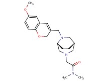 2-{(1S*,5R*)-6-[(6-methoxy-2H-chromen-3-yl)methyl]-3,6-diazabicyclo[3.2.2]non-3-yl}-N,N-dimethylacetamide