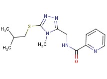 N-{[5-(isobutylthio)-4-methyl-4H-1,2,4-triazol-3-yl]methyl}-2-pyridinecarboxamide