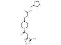 3-{1-[(4-methyl-1,2,5-oxadiazol-3-yl)acetyl]-4-piperidinyl}-N-(tetrahydro-2-furanylmethyl)propanamide