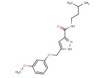 5-[(3-methoxyphenoxy)methyl]-N-(3-methylbutyl)-1H-pyrazole-3-carboxamide