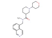 N-(5-isoquinolinylmethyl)-N-methyl-1-(tetrahydro-2H-pyran-4-yl)-3-piperidinecarboxamide