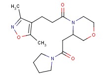 4-[3-(3,5-dimethyl-4-isoxazolyl)propanoyl]-3-[2-oxo-2-(1-pyrrolidinyl)ethyl]morpholine