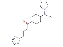 1-[4-(1H-pyrazol-1-yl)butanoyl]-4-[1-(1-pyrrolidinyl)ethyl]piperidine