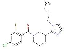 3-(1-butyl-1H-imidazol-2-yl)-1-(4-chloro-2-fluorobenzoyl)piperidine