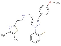 2-(4,5-dimethyl-1,3-thiazol-2-yl)-N-{[1-(2-fluorophenyl)-3-(4-methoxyphenyl)-1H-pyrazol-4-yl]methyl}ethanamine