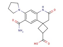 6'-(aminocarbonyl)-2'-oxo-7'-pyrrolidin-1-yl-2',3'-dihydro-1'H-spiro[cyclobutane-1,4'-quinoline]-3-carboxylic acid