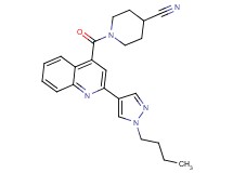 1-{[2-(1-butyl-1H-pyrazol-4-yl)quinolin-4-yl]carbonyl}piperidine-4-carbonitrile