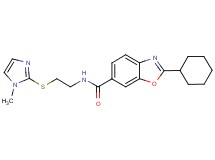 2-cyclohexyl-N-{2-[(1-methyl-1H-imidazol-2-yl)thio]ethyl}-1,3-benzoxazole-6-carboxamide