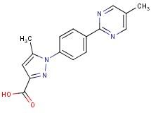 5-methyl-1-[4-(5-methylpyrimidin-2-yl)phenyl]-1H-pyrazole-3-carboxylic acid