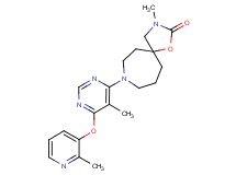 3-methyl-8-{5-methyl-6-[(2-methyl-3-pyridinyl)oxy]-4-pyrimidinyl}-1-oxa-3,8-diazaspiro[4.6]undecan-2-one
