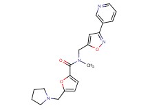 N-methyl-N-{[3-(3-pyridinyl)-5-isoxazolyl]methyl}-5-(1-pyrrolidinylmethyl)-2-furamide