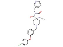 8-[3-(4-chlorophenoxy)benzyl]-1-methyl-3-(3-pyridinylmethyl)-1,3,8-triazaspiro[4.5]decane-2,4-dione