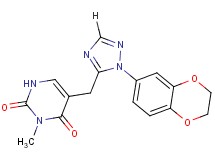 5-{[1-(2,3-dihydro-1,4-benzodioxin-6-yl)-1H-1,2,4-triazol-5-yl]methyl}-3-methylpyrimidine-2,4(1H,3H)-dione
