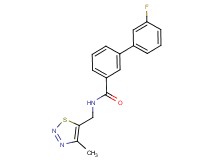 3'-fluoro-N-[(4-methyl-1,2,3-thiadiazol-5-yl)methyl]biphenyl-3-carboxamide
