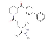 4-biphenylyl{1-[3-(1,3,5-trimethyl-1H-pyrazol-4-yl)propanoyl]-3-piperidinyl}methanone