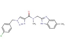 1-(4-chlorobenzyl)-N-methyl-N-[(5-methyl-1H-benzimidazol-2-yl)methyl]-1H-1,2,3-triazole-4-carboxamide