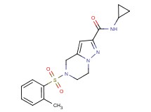 N-cyclopropyl-5-[(2-methylphenyl)sulfonyl]-4,5,6,7-tetrahydropyrazolo[1,5-a]pyrazine-2-carboxamide