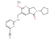 6-{[(6-cyclopentyl-2-methoxy-5-oxo-6,7-dihydro-5H-pyrrolo[3,4-b]pyridin-3-yl)methyl]amino}pyridine-2-carbonitrile