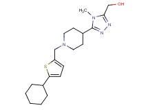 (5-{1-[(5-cyclohexyl-2-thienyl)methyl]piperidin-4-yl}-4-methyl-4H-1,2,4-triazol-3-yl)methanol