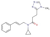 N-cyclopropyl-3-(4-methyl-4H-1,2,4-triazol-3-yl)-N-[(2E)-3-phenylprop-2-en-1-yl]propanamide