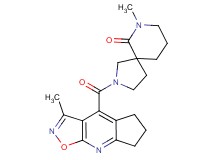 7-methyl-2-[(3-methyl-6,7-dihydro-5H-cyclopenta[b]isoxazolo[4,5-e]pyridin-4-yl)carbonyl]-2,7-diazaspiro[4.5]decan-6-one