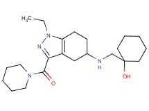1-({[1-ethyl-3-(1-piperidinylcarbonyl)-4,5,6,7-tetrahydro-1H-indazol-5-yl]amino}methyl)cyclohexanol