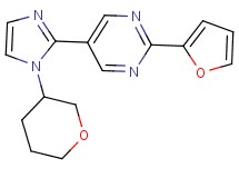 2-(2-furyl)-5-[1-(tetrahydro-2H-pyran-3-yl)-1H-imidazol-2-yl]pyrimidine