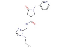5-oxo-N-[(1-propyl-1H-imidazol-2-yl)methyl]-1-(3-pyridinylmethyl)-3-pyrrolidinecarboxamide