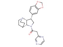 (2R*,3R*,6R*)-3-(1,3-benzodioxol-5-yl)-5-(pyrazin-2-ylacetyl)-1,5-diazatricyclo[5.2.2.0~2,6~]undecane