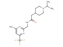 2-(1-isopropyl-4-piperidinyl)-N-{[4-methyl-6-(trifluoromethyl)-2-pyrimidinyl]methyl}acetamide