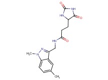 N-[(1,5-dimethyl-1H-indazol-3-yl)methyl]-3-(2,5-dioxo-4-imidazolidinyl)propanamide