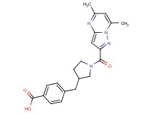 4-({1-[(5,7-dimethylpyrazolo[1,5-a]pyrimidin-2-yl)carbonyl]pyrrolidin-3-yl}methyl)benzoic acid
