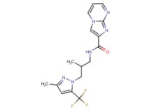 N-{2-methyl-3-[3-methyl-5-(trifluoromethyl)-1H-pyrazol-1-yl]propyl}imidazo[1,2-a]pyrimidine-2-carboxamide