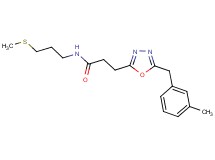 3-[5-(3-methylbenzyl)-1,3,4-oxadiazol-2-yl]-N-[3-(methylthio)propyl]propanamide